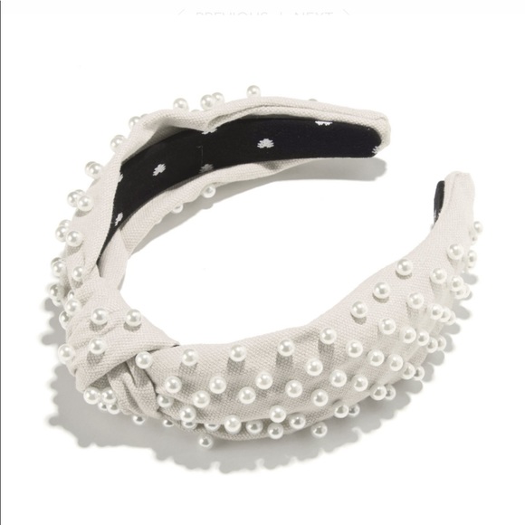 Lele Sadoughi Woven Pearl Headband - Picture 2 of 3